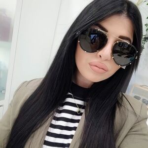 VERSACE VE2232 143887 Black Dark Grey 61 mm Women's Sunglasses